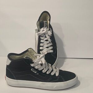 Vans Black and White High-Top Sneakers